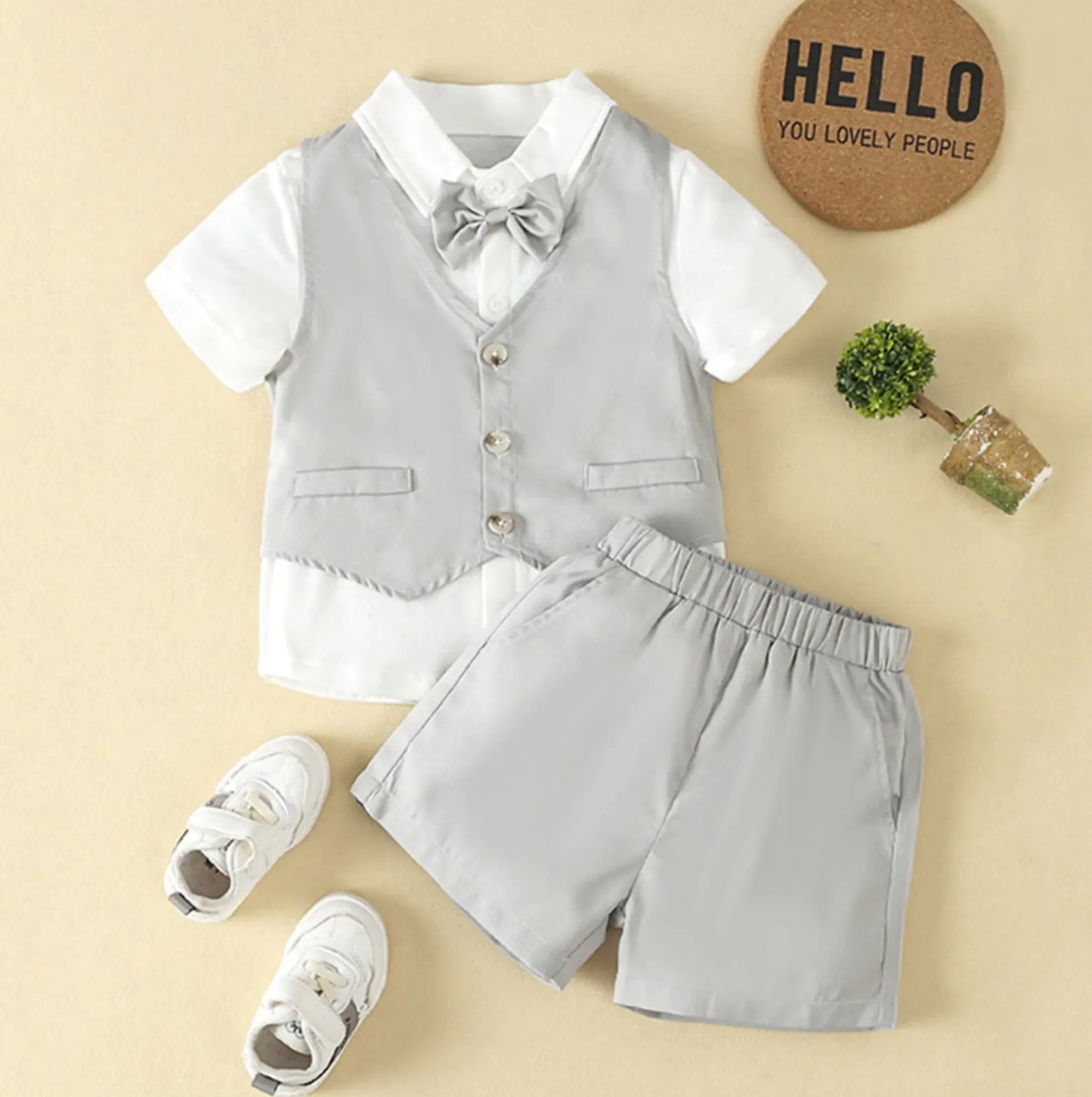 Cotton Pony Shirt and Shorts Set