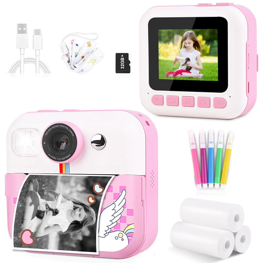 SnapJoy Kids Instant Camera with Print & Digital Fun