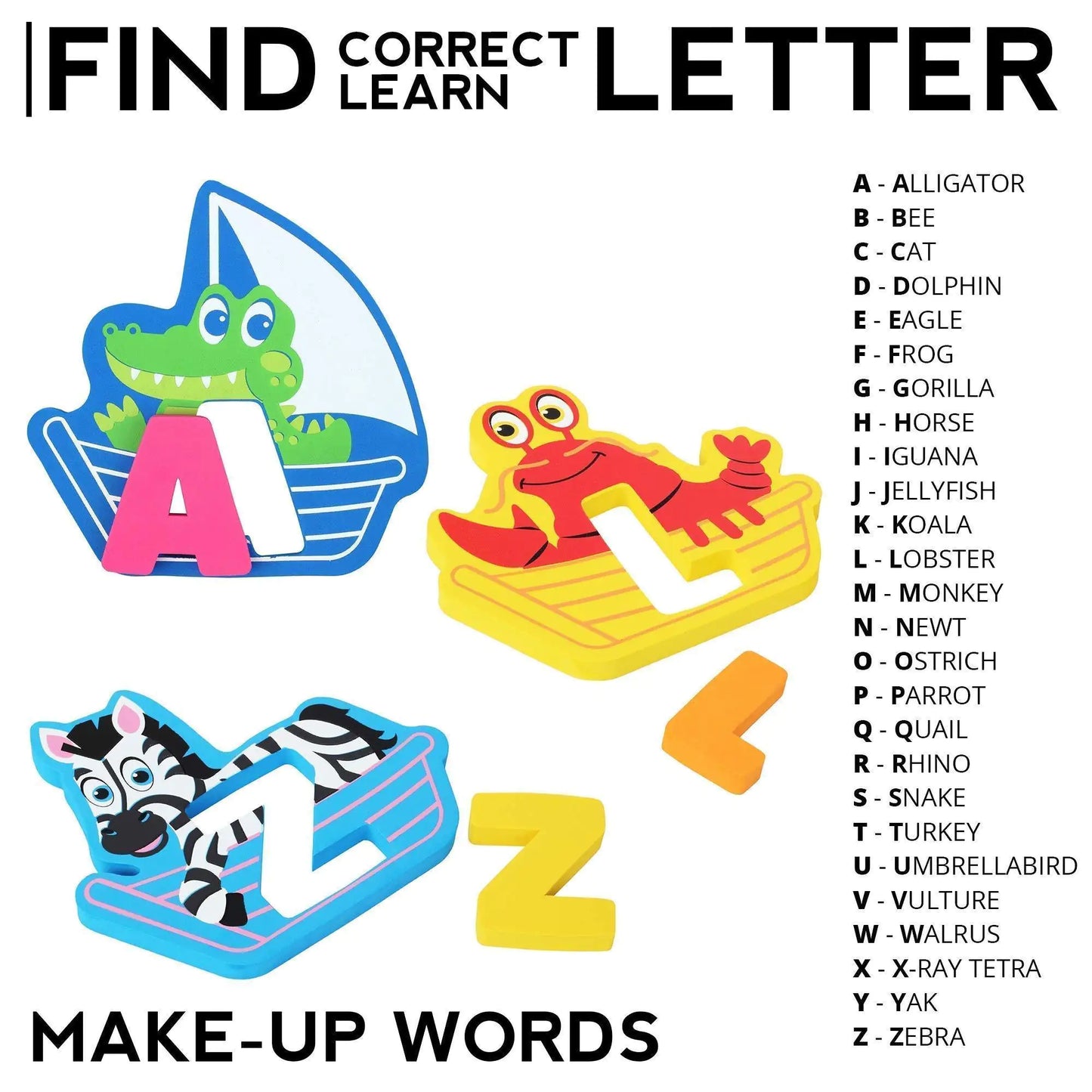 Foam Bath Toy Wet & Stick Bathtub Alphabet 52 Pcs