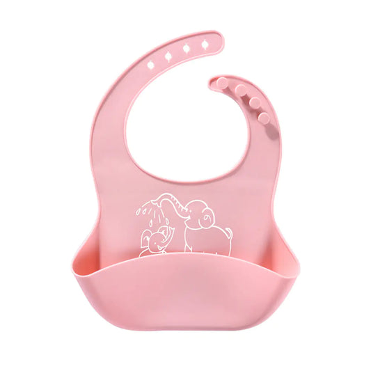 Silicone Baby Food Bib with Saliva Catcher Bag