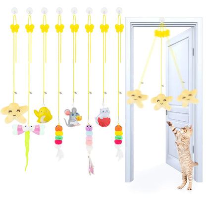 8-Piece Cat Teaser Toy Set