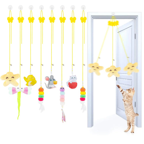 8-Piece Cat Teaser Toy Set