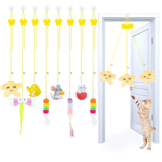 8-Piece Cat Teaser Toy Set