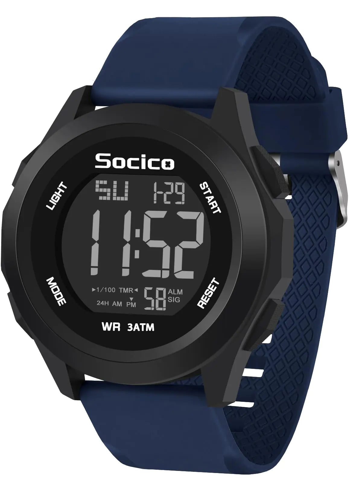 BlueLine LED Sport Watch - Waterproof, Alarm & Stopwatch