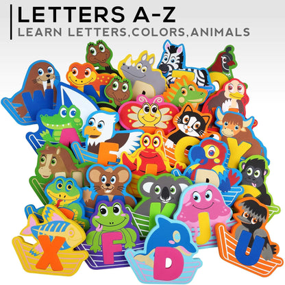 Foam Bath Toy Wet & Stick Bathtub Alphabet 52 Pcs