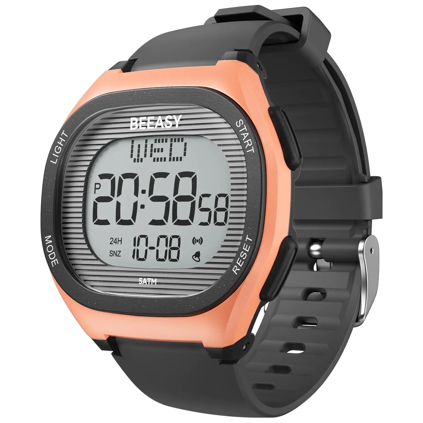 BeezyFun Kids 5-15 Digital Sports Watch Waterproof Multi-feature LED Watch (Yellow)