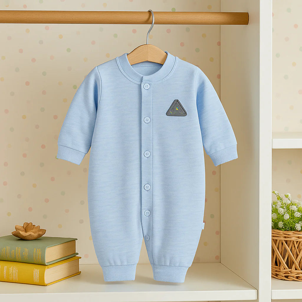 Cotton Long-Sleeve Baby Bodysuit