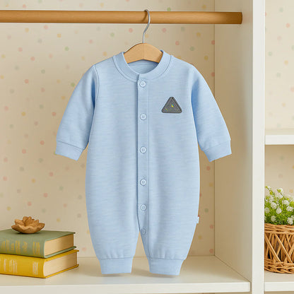 Cotton Long-Sleeve Baby Bodysuit